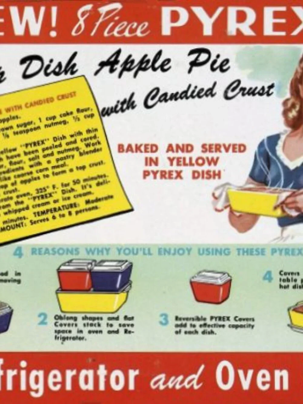 501 Fridgies Primary Red Ridge Top Lids USA Vintage 1950s